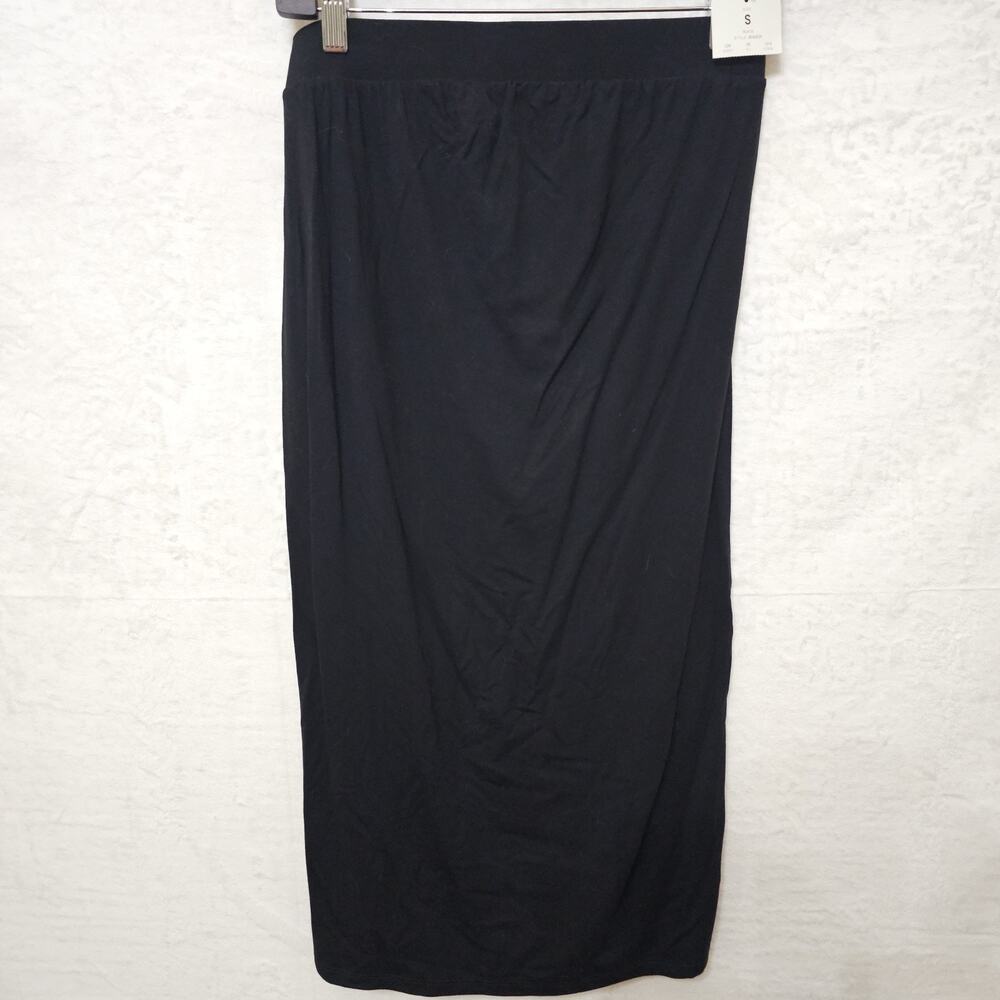 NWT Womens Isabel Skirts S Black Maternity Boho Chic Minimalist Staple Comfort